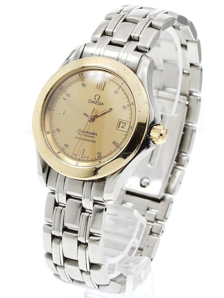 Omega Seamaster120 240110 Yg Bezel Chronometer Automatic Mens Watch961197